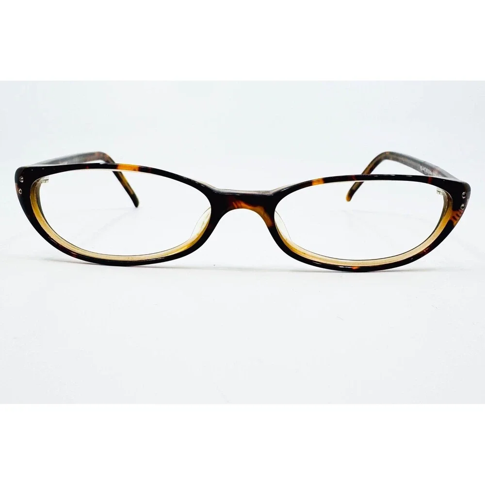 Isaac Mizrahi Eyeglasses Women Brown Tortoise MIZ201 Oval Frames 52-17-140